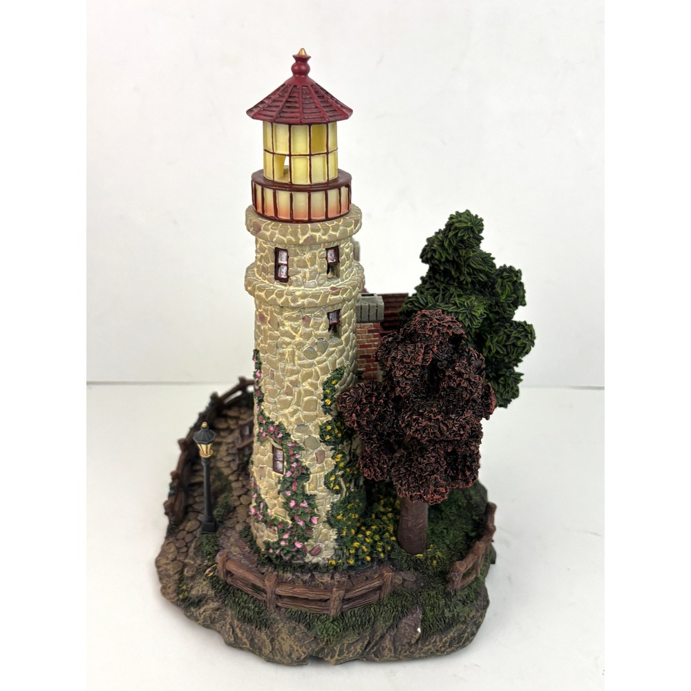 Thomas Kinkade Guiding Point Lighthouse Hawthorne Village Seaside COA 2000 - Picture 10 of 16